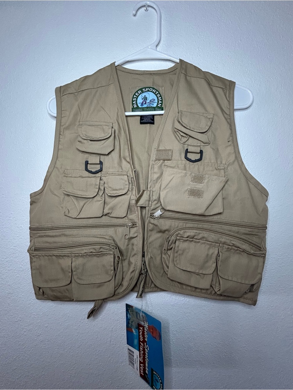 Kids Tan Multi-Pocket Utility Vest